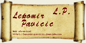 Lepomir Pavičić vizit kartica